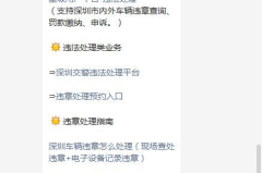 深圳违章车辆查询,快速了解车辆违章情况